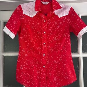 70s H bar C western pearl snap shirt